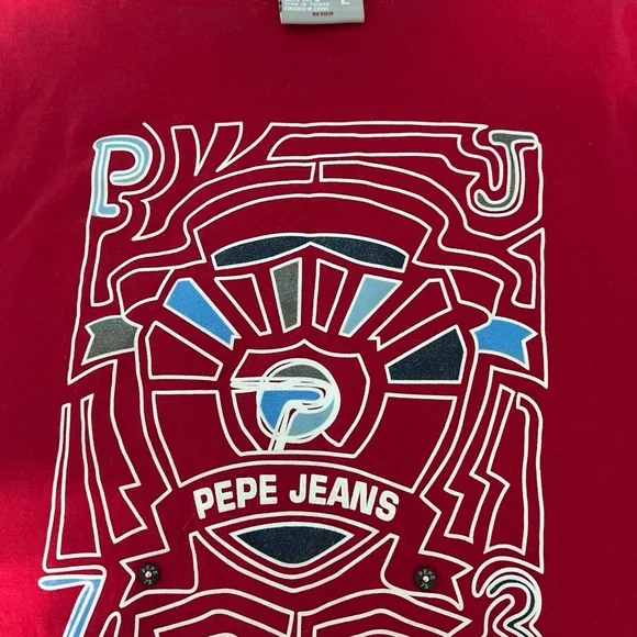 Pepe Jeans vintage Red Graphic T-Shirt. Straight from the 90s size large. - Picture 5 of 5